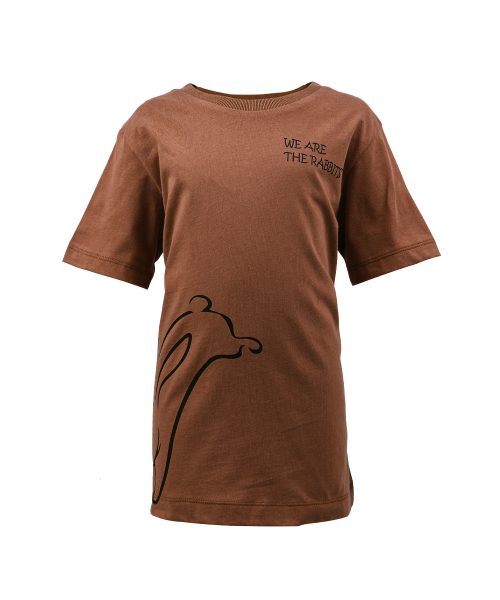 𝙆𝙄𝘿𝙎 - BGPU SUPER SOFT T-SHIRT SS23/24 - กระต่ายวิ่งสีน้ำตาล