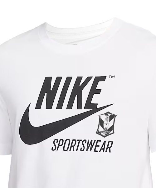 Alternative view of BGPU X NIKE – WHITE TEE 2025/26 (โลโก้ดำ)