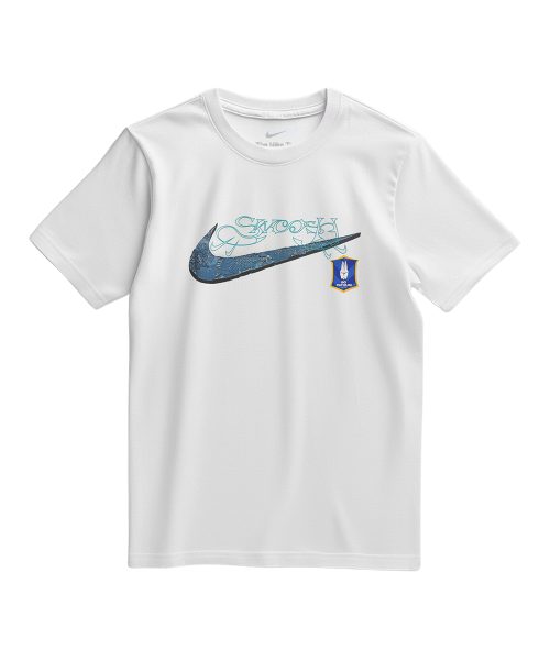 BGPU X NIKE WHITE TEE 2025/26 (โลโก้น้ำเงิน)