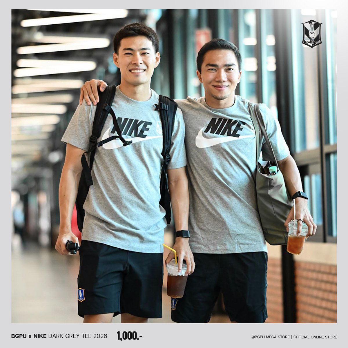 BGPU X NIKE - DARK GREY TEE 2026 (เทาเข้ม) - Image 2